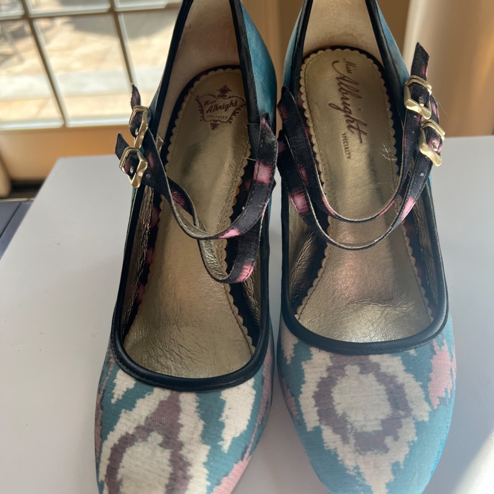 Miss Albright Anthropologie Woman's Blue/Multi Shoe size Women's 9M - Picture 2 of 7